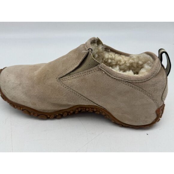 Merrell Womens Snow Mocs Suede Sheepskin Shoes Size 7 Beige Performance Footwear - Picture 12 of 14